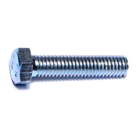 MIDWEST FASTENER Grade 2, 3/8"-16 Hex Head Cap Screw, Zinc Plated Steel, 1-3/4 in L, 100 PK 00056